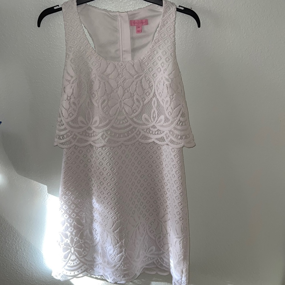 Stelle Resort White Paradise Island Engineered Lace Dress | Lilly Pulitzer